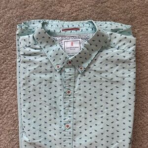 Denim flowers buttom down